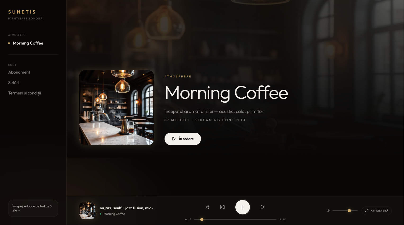 SUNETIS player — Morning Coffee